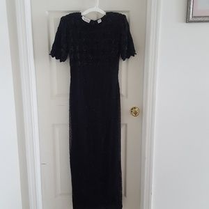 black sequined dress